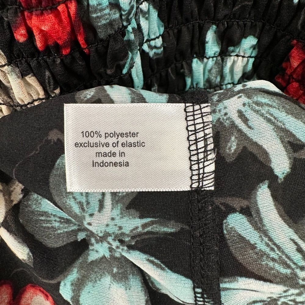 Lane Bryant Tunic Top Shirt Blouse Size 22‎ 24 Sheer Floral Smocked Stretch New - Picture 11 of 12
